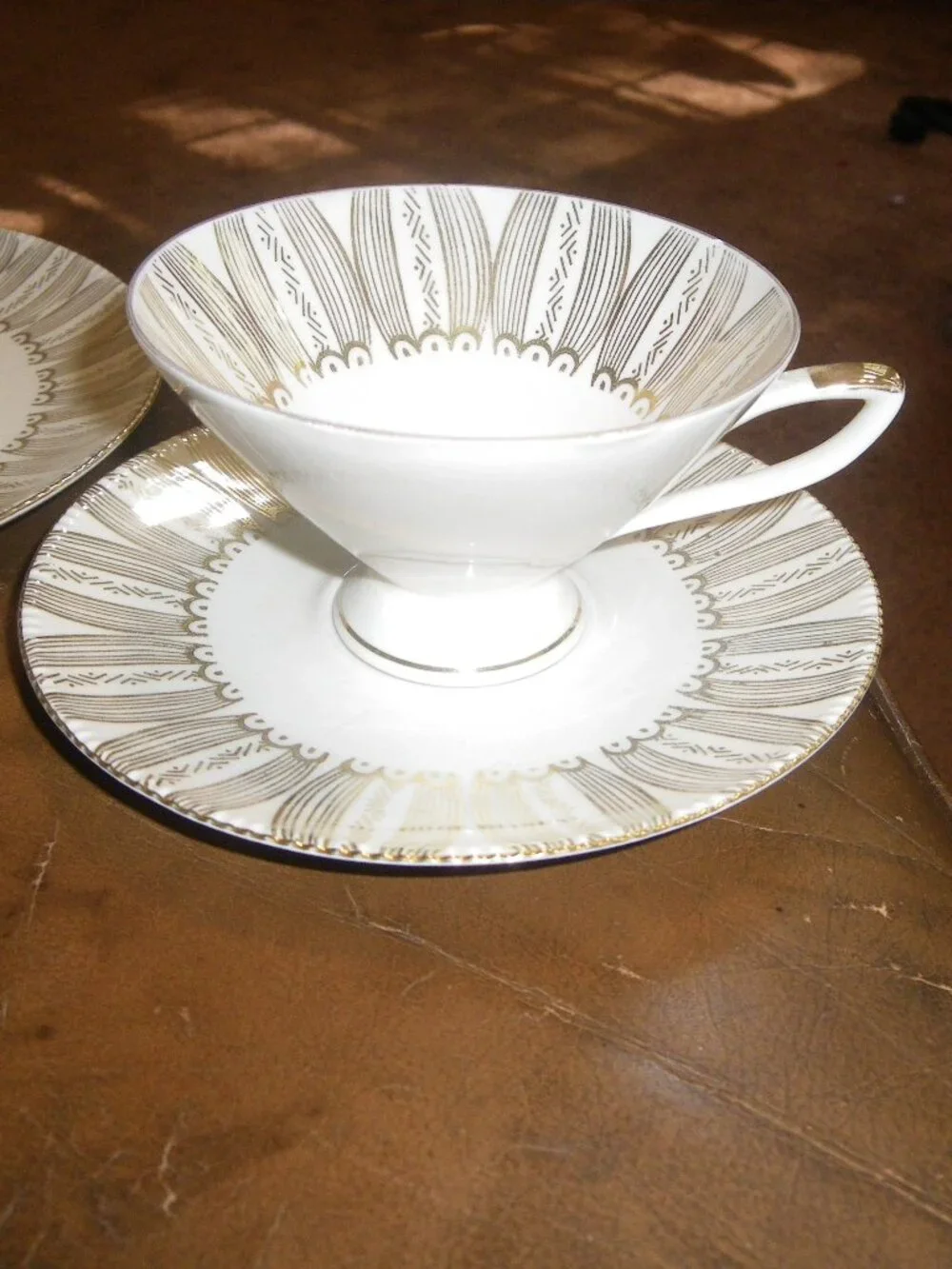 Vintage China Teacup & Saucer Set w/ Plate